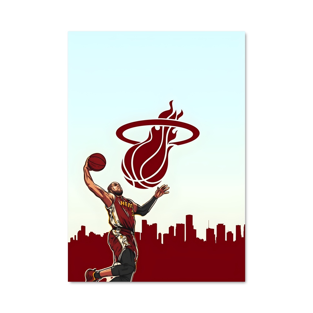 Poster Miami de heat – affiche Basketball